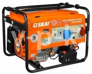 Бензиновый генератор Скат УГБ-6000ЕT/6кВт трехфазная