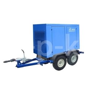 Дизельный генератор ТСС АД-10С-230-1РМ19 погодозащитном кожухе на прицепе с АВР 031304,035784 фото