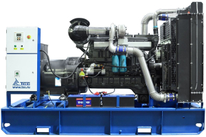 Дизельный генератор ТСС ЭД-250-Т400 с АВР в погодозащитном кожухе на прицепе 025289 промышленный фото