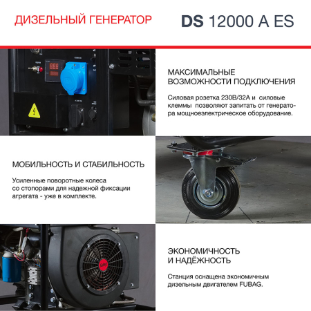 Дизельный генератор  DS 12000 A ES